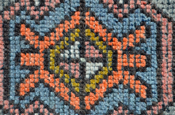 Vintage Handmade Turkish small area rug doormat for home decor, bathroom rug, area oushak rug bathroom mat kitchen kilim rug, rug 3.5x1.9, 665730