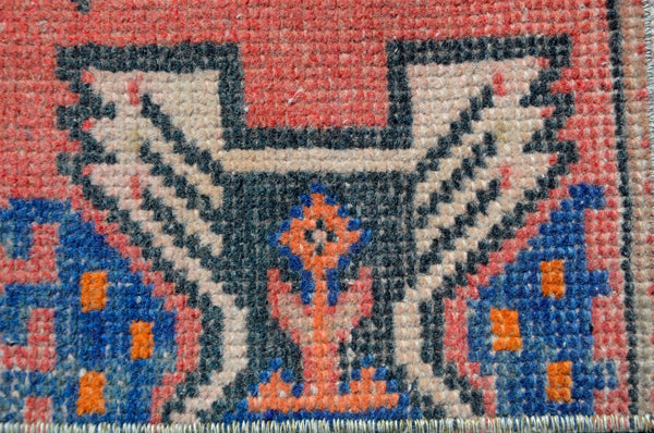Handmade Turkish Vintage small area rug doormat for home decor, bathroom rug, area oushak rug bathroom mat kitchen kilim rug, rug 3,2X1,4, 665475