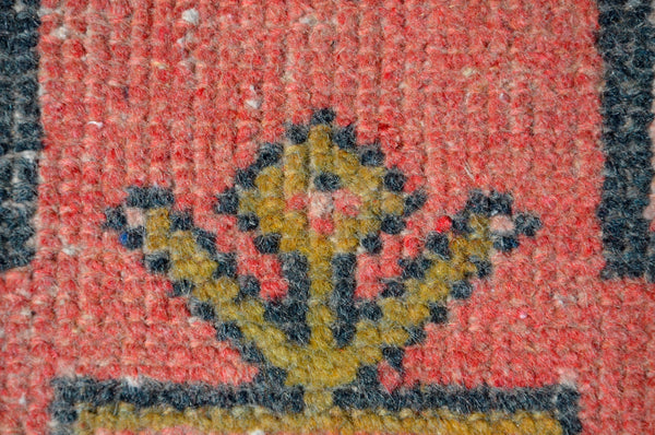 Handmade Turkish Vintage small area rug doormat for home decor, bathroom rug, area oushak rug bathroom mat kitchen kilim rug, rug 3,2X1,4, 665475