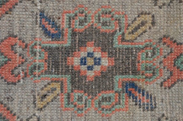 Natural Turkish Vintage small area rug doormat for home decor, bathroom rug, area oushak rug bathroom mat kitchen ru  kilim rug, rug 3X1,5, 665478