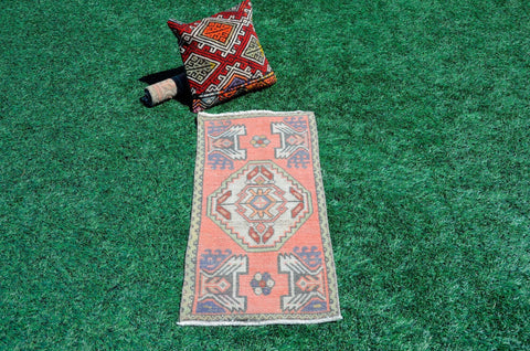 Unique Turkish Vintage small area rug doormat for home decor, bathroom rug, area oushak rug bathroom mat kitchen rug  kilim rug, rug 3,2X1,6, 665482