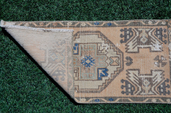 Handmade Turkish Vintage small area rug doormat for home decor, bathroom rug, area oushak rug bathroom mat kitchen kilim rug, rug 3,1X1,6, 665537