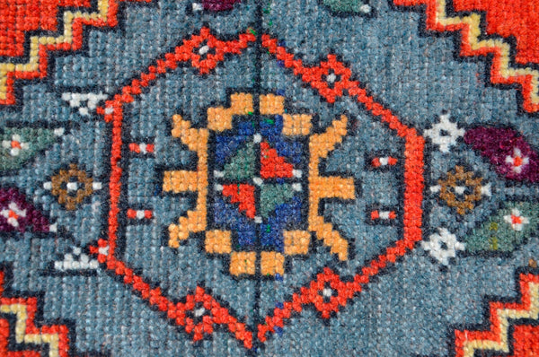 Turkish Handmade Vintage small area rug doormat for home decor, bathroom rug, area oushak rug bathroom mat kitchen kilim rug, rug 2.10X1.6, 665593