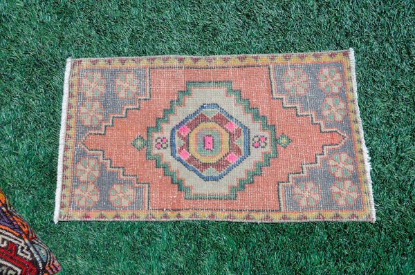 Natural Turkish Vintage small area rug doormat for home decor, bathroom rug, area oushak rug bathroom mat kitchen kilim rug, rug 2.10X1.7, 665483