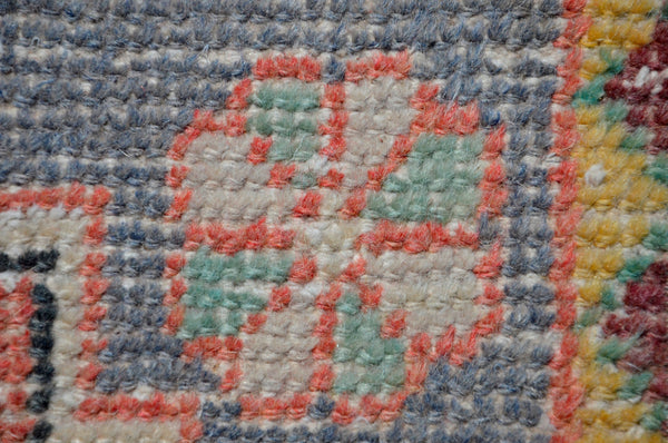 Natural Turkish Vintage small area rug doormat for home decor, bathroom rug, area oushak rug bathroom mat kitchen kilim rug, rug 2.10X1.7, 665483