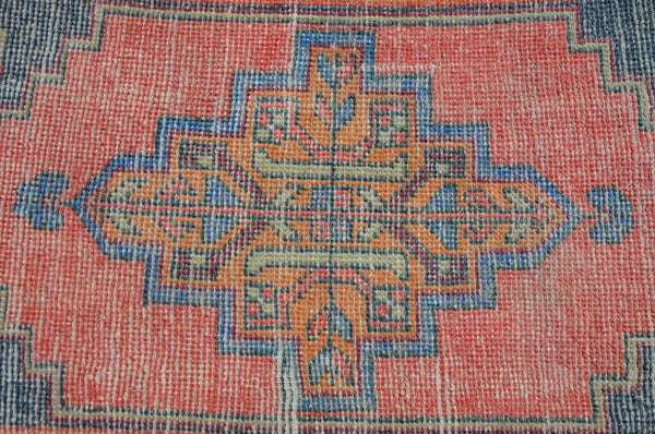 Turkish Handmade Vintage small area rug doormat for home decor, bathroom rug, area oushak rug bathroom mat kitchen kilim rug, rug 3.1X1.7, 665501