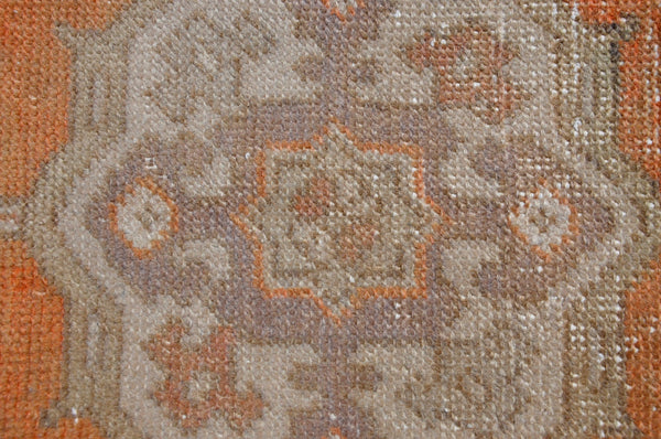 Natural Turkish Vintage small area rug doormat for home decor, bathroom rug, area oushak rug bathroom mat kitchen kilim rug, rug 2.8X1.5, 665517