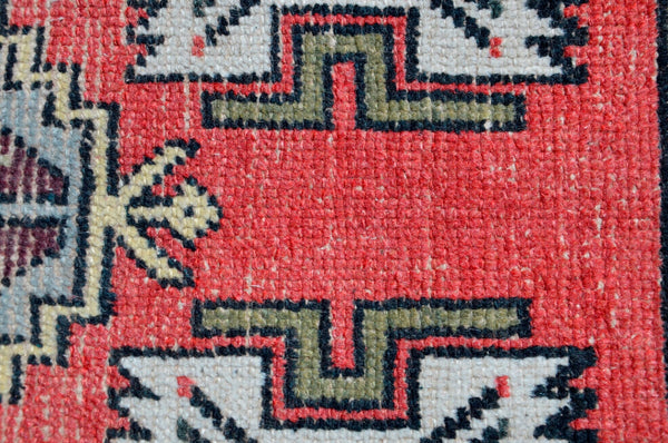Handmade Turkish Vintage small area rug doormat for home decor, bathroom rug, area oushak rug bathroom mat kitchen kilim rug, rug 3.6x1.7, 665522
