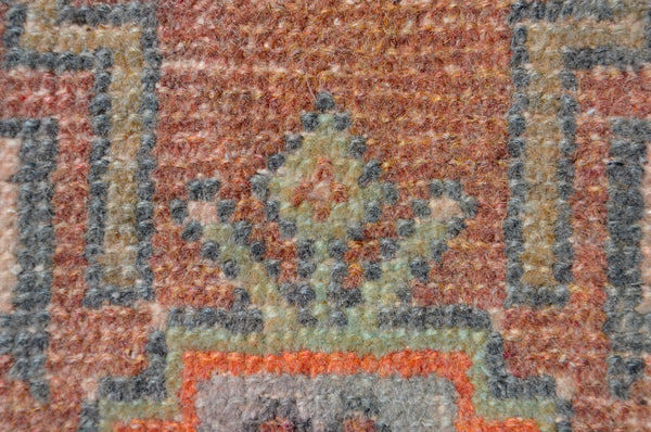 Natural Turkish Vintage small area rug doormat for home decor, bathroom rug, area oushak rug bathroom mat kitchen kilim rug, rug 3.1X1.7, 665523
