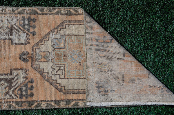 Natural Turkish Vintage small area rug doormat for home decor, bathroom rug, area oushak rug bathroom mat kitchen kilim rug, rug 3.1X1.6, 665543