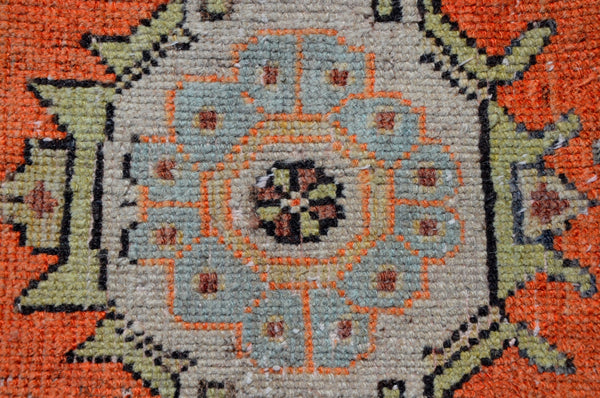 Vintage Handmade Turkish small area rug doormat for home decor, bathroom rug, area oushak rug bathroom mat kitchen kilim rug, rug 2.7X1.6, 665561