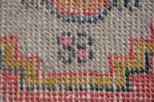 Unique Turkish Vintage small area rug doormat for home decor, bathroom rug, area oushak rug bathroom mat kitchen rug kilim rug, rug 2.10X1.5, 665570