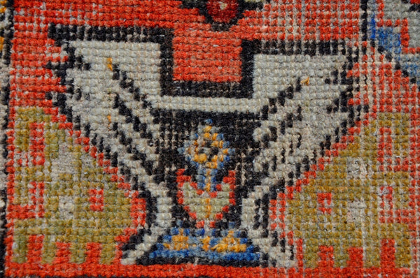 Vintage Handmade Turkish small area rug doormat for home decor, bathroom rug, area oushak rug bathroom mat kitchen kilim rug, rug 2.11X1.7, 665617