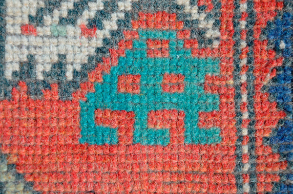 Turkish Handmade Vintage small area rug doormat for home decor, bathroom rug, area oushak rug bathroom mat kitchen kilim rug, rug 3.6x1.8, 665640