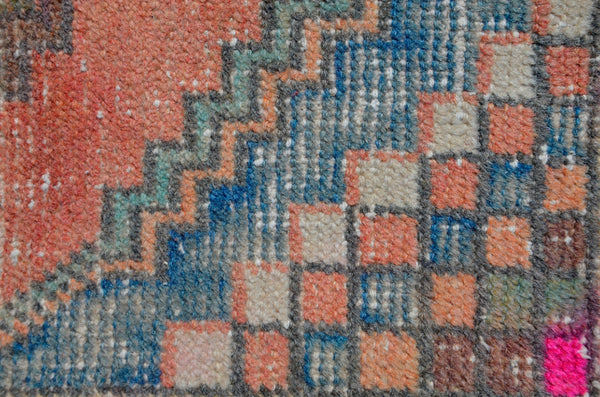 Natural Turkish Vintage small area rug doormat for home decor, bathroom rug, area oushak rug bathroom mat kitchen kilim rug, rug 3.1X1.7, 665647