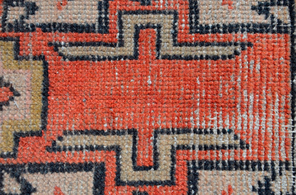Unique Turkish Vintage small area rug doormat for home decor, bathroom rug, area oushak rug bathroom mat kitchen rug kilim rug, rug 3.3x1.7, 665648