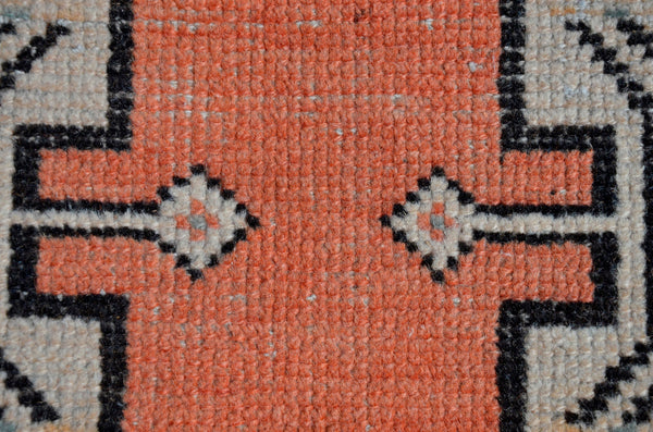 Turkish Handmade Vintage small area rug doormat for home decor, bathroom rug, area oushak rug bathroom mat kitchen kilim rug, rug 3.1x1.8, 665655