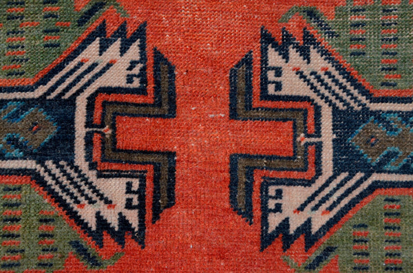 Unique Turkish Vintage small area rug doormat for home decor, bathroom rug, area oushak rug bathroom mat kitchen rug kilim rug, rug 3.6x1.7, 665665