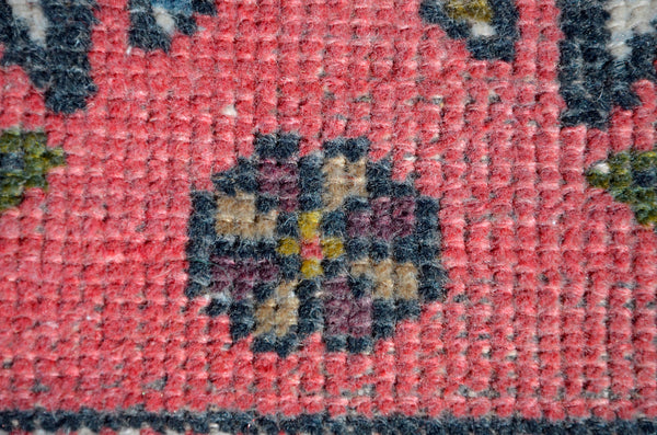 Vintage Handmade Turkish small area rug doormat for home decor, bathroom rug, area oushak rug bathroom mat kitchen kilim rug, rug 3.5x1.8, 665671