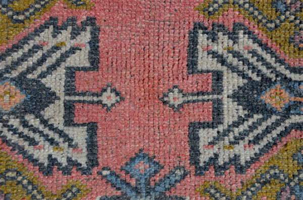 Unique Turkish Vintage small area rug doormat for home decor, bathroom rug, area oushak rug bathroom mat kitchen rug kilim rug, rug 3x1.8, 665680