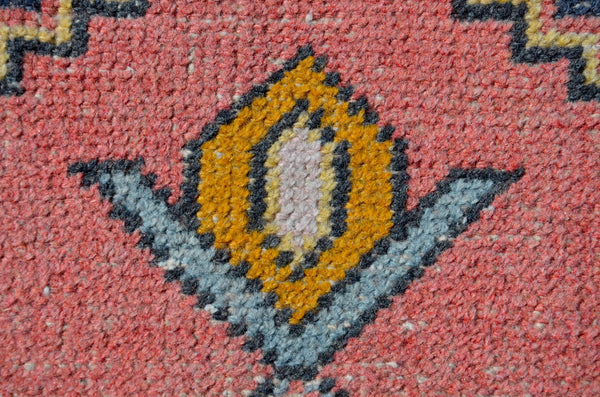Vintage Handmade Turkish small area rug doormat for home decor, bathroom rug, area oushak rug bathroom mat kitchen kilim rug, rug 3.2x1.9, 665691