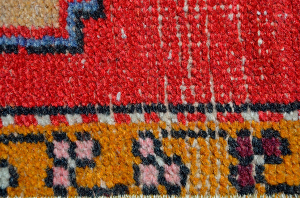 Unique Turkish Vintage small area rug doormat for home decor, bathroom rug, area oushak rug bathroom mat kitchen rug kilim rug, rug 3.3x1.9, 665710