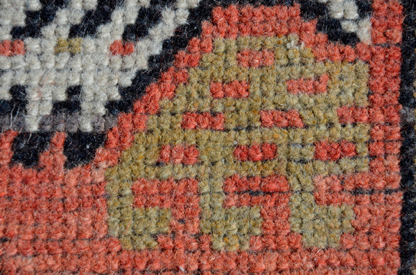 Vintage Handmade Turkish small area rug doormat for home decor, bathroom rug, area oushak rug bathroom mat kitchen kilim rug, rug 3.1x1.7, 665715