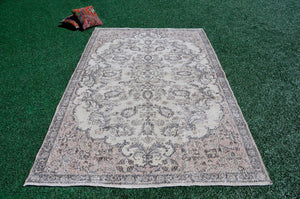 Turkish Handmade large Vintage rug for home decor, oversize rug, area rug oushak rug boho rug bedroom rug kitchen rug  kilim rug, rugs 9x6, 666048