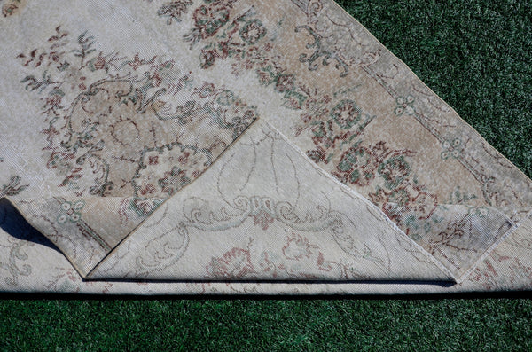 Natural Turkish large Vintage rug for home decor, oversize rug, area rug oushak rug boho rug bedroom rug kitchen rug  kilim rug, rugs 5x8, 666062