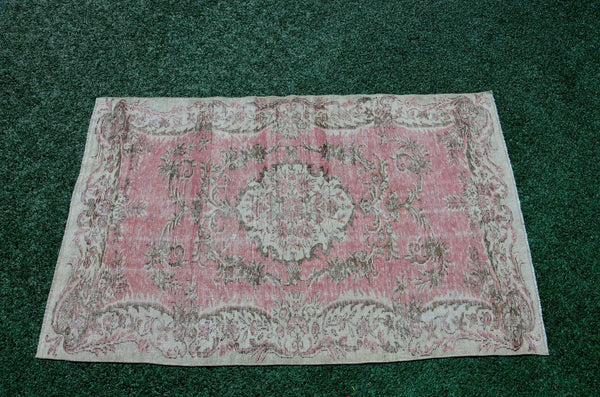 Natural Turkish large Vintage rug for home decor, oversize rug, area rug oushak rug boho rug bedroom rug kitchen rug  kilim rug, rugs 7x10, 666064
