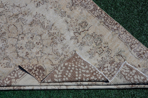Handmade Turkish large Vintage rug for home decor, oversize rug, area rug oushak rug boho rug bedroom rug kitchen rug  kilim rug, rugs 6x9, 666067