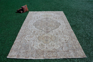 Handmade Turkish large Vintage rug for home decor, oversize rug, area rug oushak rug boho rug bedroom rug kitchen rug  kilim rug, rugs 6x10, 666068