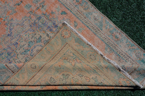 Handmade Turkish large Vintage rug for home decor, oversize rug, area rug oushak rug boho rug bedroom rug kitchen rug  kilim rug, rugs 5x9, 666072