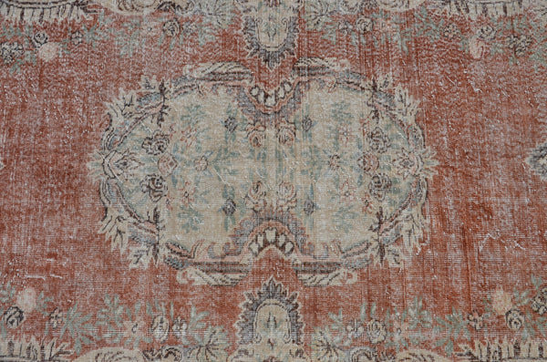 Unique Turkish large Vintage rug for home decor, oversize rug, area rug oushak rug boho rug bedroom kitchen rug  kilim rug, rugs 6x9, 666085