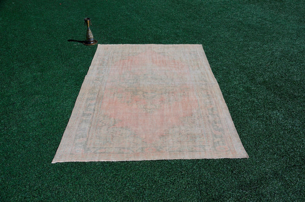 Turkish Handmade large Vintage rug for home decor, oversize rug, area rug oushak rug boho rug bedroom rug kitchen rug  kilim rug, rugs 9x6, 666096