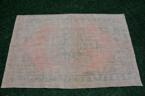 Turkish Handmade large Vintage rug for home decor, oversize rug, area rug oushak rug boho rug bedroom rug kitchen rug  kilim rug, rugs 9x6, 666096