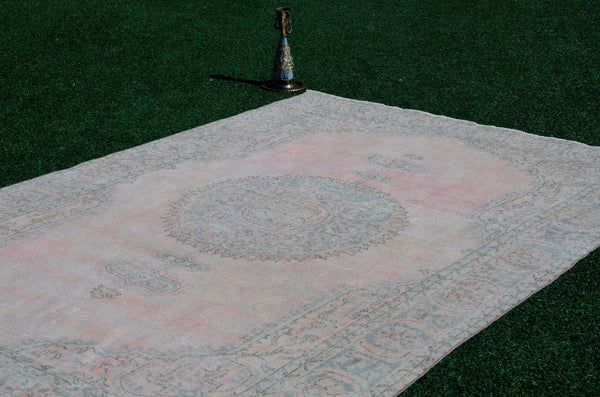 Turkish Handmade large Vintage rug for home decor, oversize rug, area rug oushak rug boho rug bedroom rug kitchen rug  kilim rug, rugs 7x11, 666097