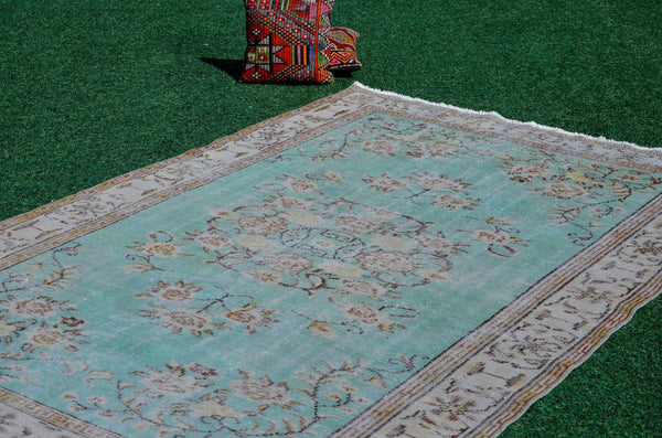 Turkish Handmade large Vintage rug for home decor, oversize rug, area rug oushak rug boho rug bedroom rug kitchen rug  kilim rug, rugs 6x9, 666098