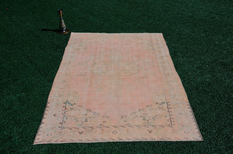 Turkish Handmade large Vintage rug for home decor, oversize rug, area rug oushak rug boho rug bedroom rug kitchen rug  kilim rug, rugs 6x10, 666104