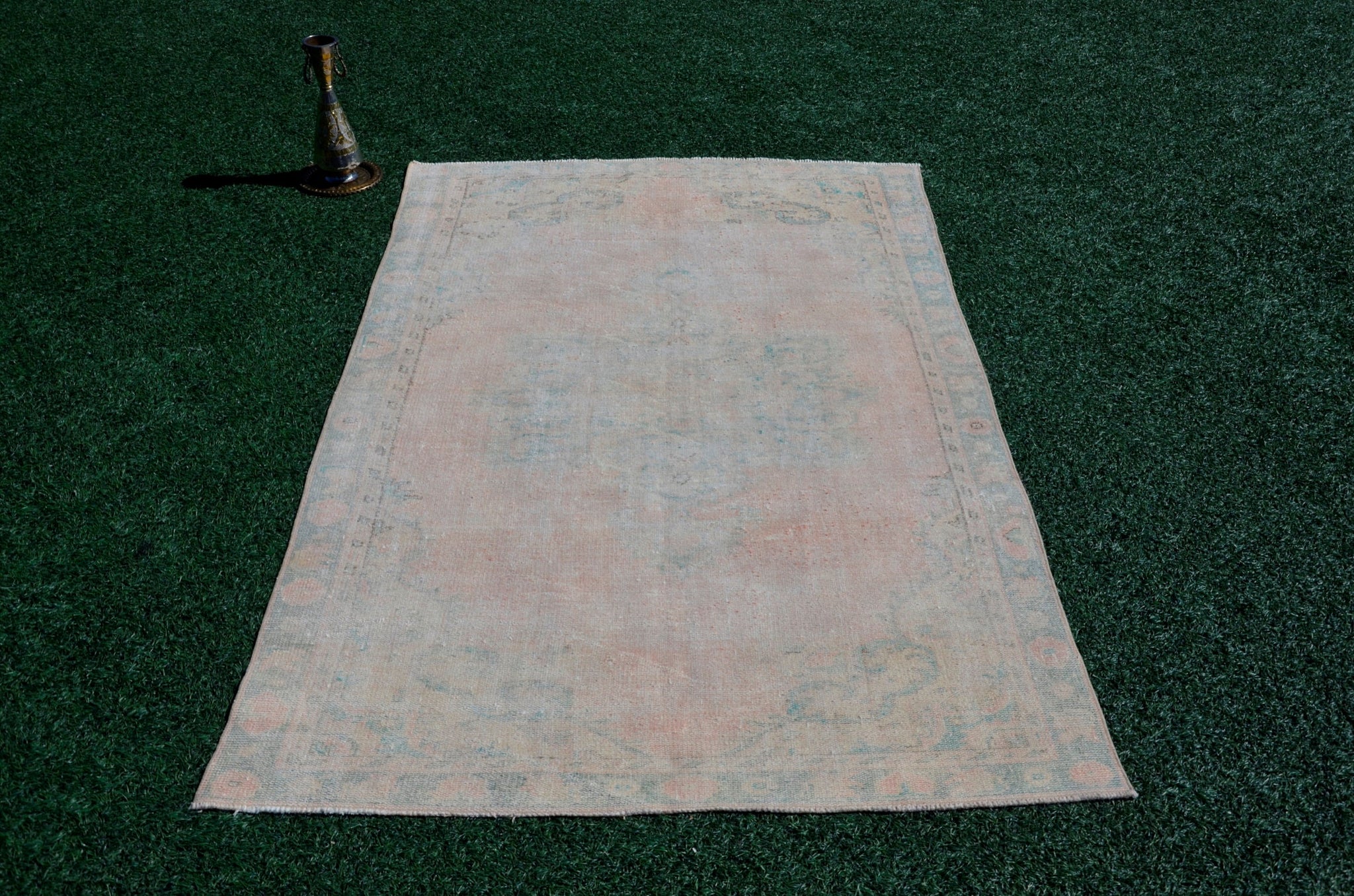 Natural Turkish large Vintage rug for home decor, oversize rug, area rug oushak rug boho rug bedroom rug kitchen rug  kilim rug, rugs 5x9, 666111