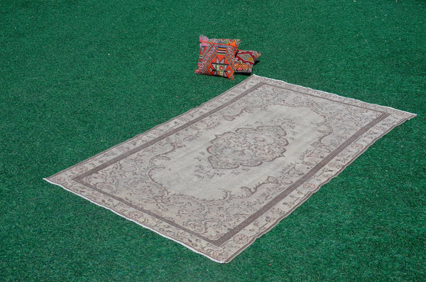 Handknotted oushak Turkish rug for home decor, Vintage rug, area rug boho rug bedroom rug kitchen rug bathroom rug kilim handmade, rugs 5x8, 666135