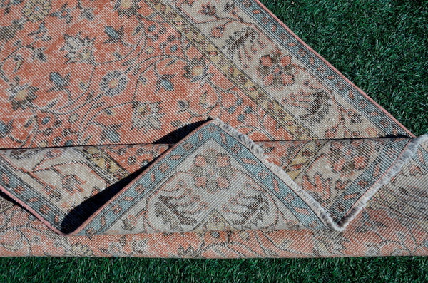 Vintage Handmade Turkish Anatolian rug for home decor, area rug, oushak rug boho rug bedroom rug kitchen rug bathroom rug kilim, rugs 4x7, 666136