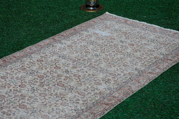 Natural oushak Turkish rug for home decor, Vintage rug, area rug boho rug bedroom rug kitchen rug bathroom rug kilim rug  handmade, rugs 4x7, 666146