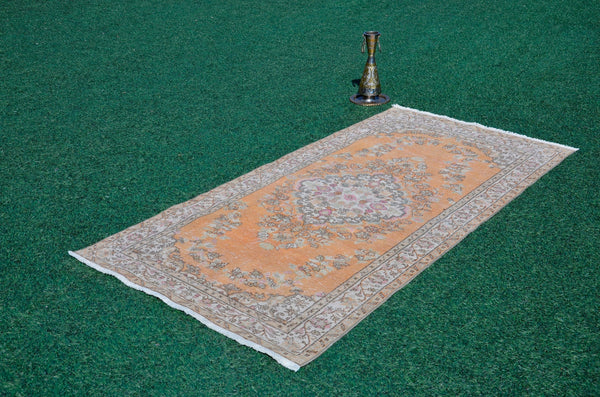 Vintage Turkish unique rug for home decor, area rug, oushak rug boho rug bedroom rug kitchen rug  bathroom rug kilim, rugs 8x4, 666147