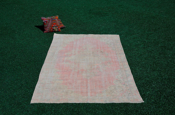 Turkish Handmade Vintage Anatolian rug for home decor, area rug, oushak rug boho rug bedroom rug kitchen rug  bathroom rug kilim, rugs 5x7, 666150