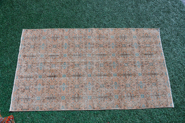 Handknotted Turkish rug for home decor, Vintage rug, area rug boho rug bedroom rug kitchen rug bathroom rug kilim handmade, rugs 4x8, 666153