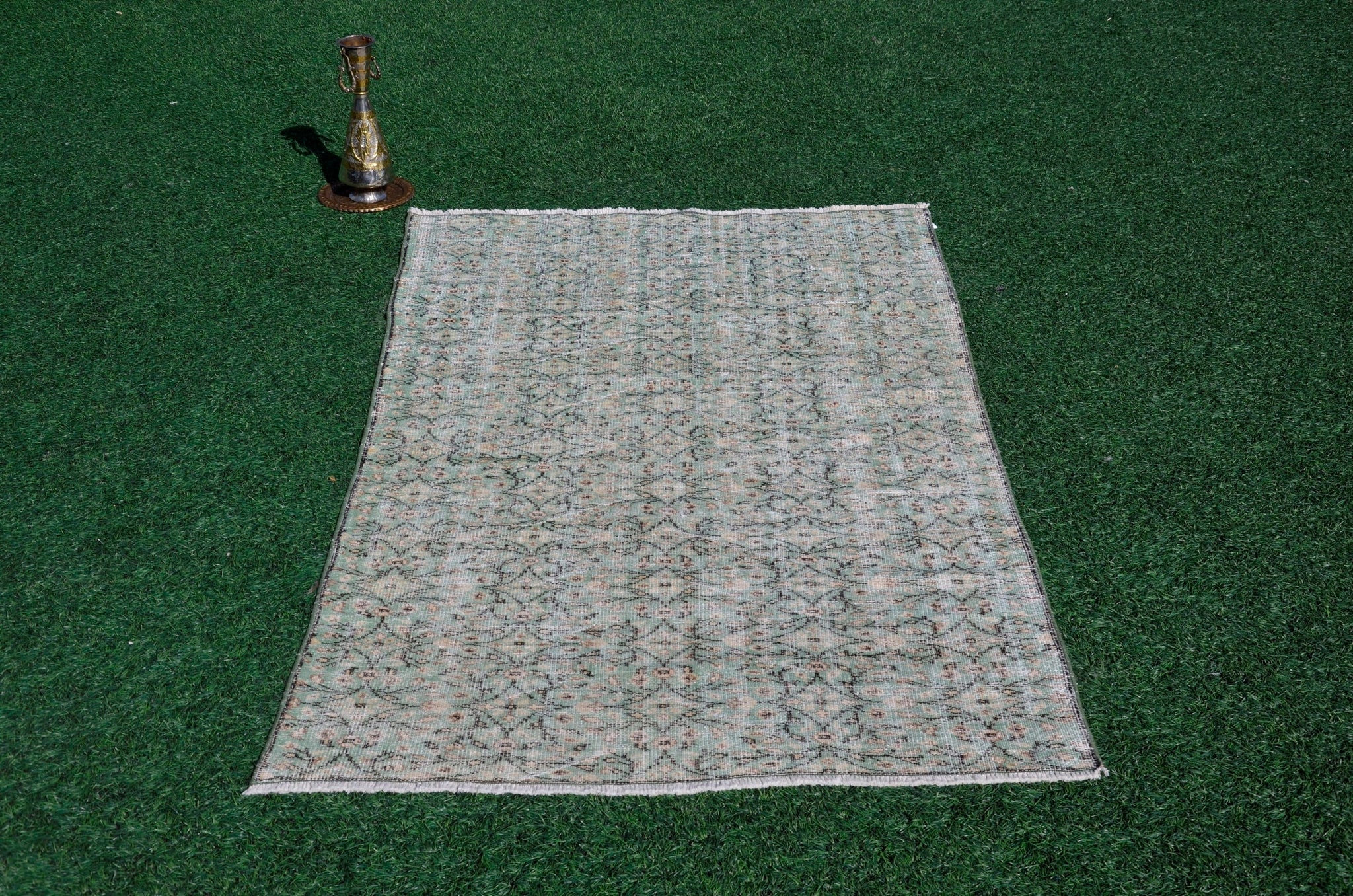 Natural oushak Turkish rug for home decor, Vintage rug, area rug boho rug bedroom rug kitchen rug bathroom rug kilim rug  handmade, rugs 5x8, 666154