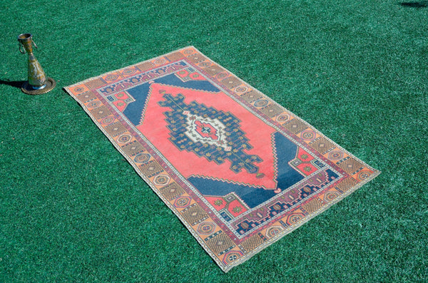 Vintage Turkish unique rug for home decor, area rug, oushak rug boho rug bedroom rug kitchen rug  bathroom rug kilim, rugs 7x4, 666155