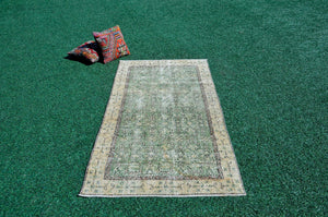 Unique Vintage Turkish Anatolian rug for home decor, area rug, oushak rug boho rug bedroom rug kitchen rug  bathroom rug kilim, rugs 7x3, 666169