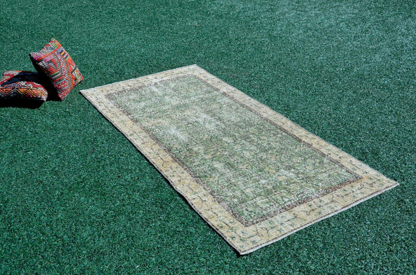 Unique Vintage Turkish Anatolian rug for home decor, area rug, oushak rug boho rug bedroom rug kitchen rug  bathroom rug kilim, rugs 7x3, 666169